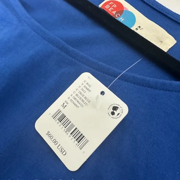 Free People Drew Tee Midi in True Blue size Medium NWT - Picture 9 of 13